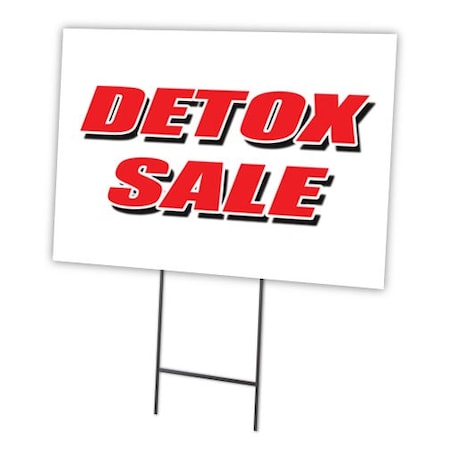 Signmission Detox Sale Yard Sign & Stake outdoor plastic coroplast window, C-2436-DS-Detox Sale C-2436-DS-Detox Sale